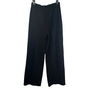 Steve Fabrikant Sz L Black Pants Women Wool Blend Santana Knit Pull-On Stretch